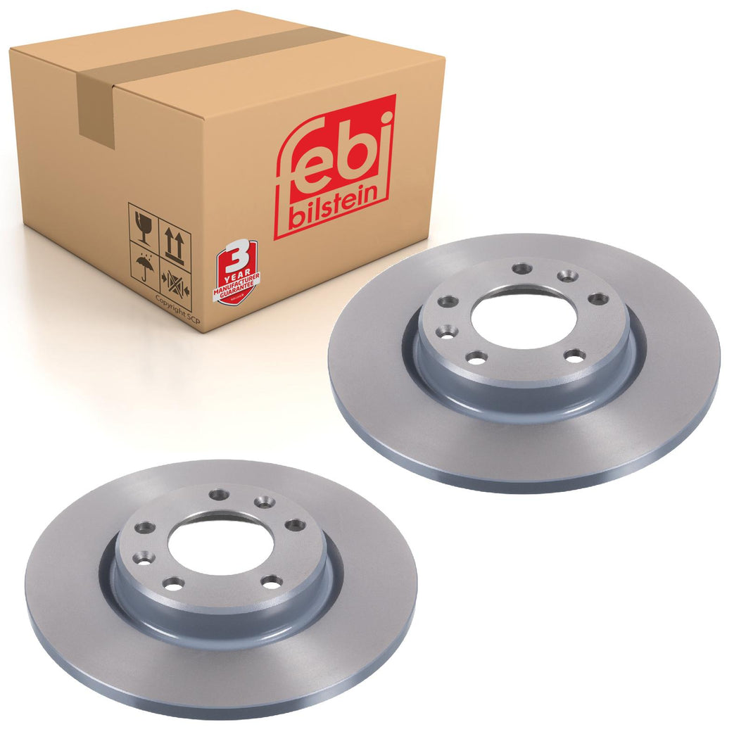 Pair of Rear Brake Disc Fits Peugeot 3008 Vauxhall Grandland X Febi 104508
