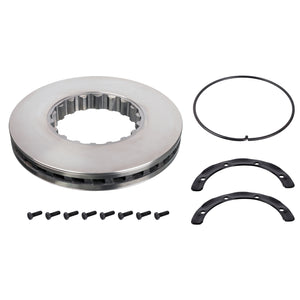 Pair of Brake Disc Inc Additional Parts Fits Volvo OE 85110494 Febi 104672