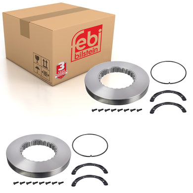 Pair of Brake Disc Inc Additional Parts Fits Volvo OE 85103806 Febi 104673
