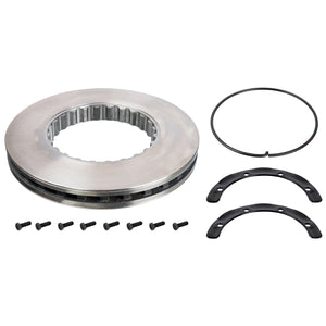 Pair of Brake Disc Inc Additional Parts Fits Volvo OE 85110495 Febi 104674