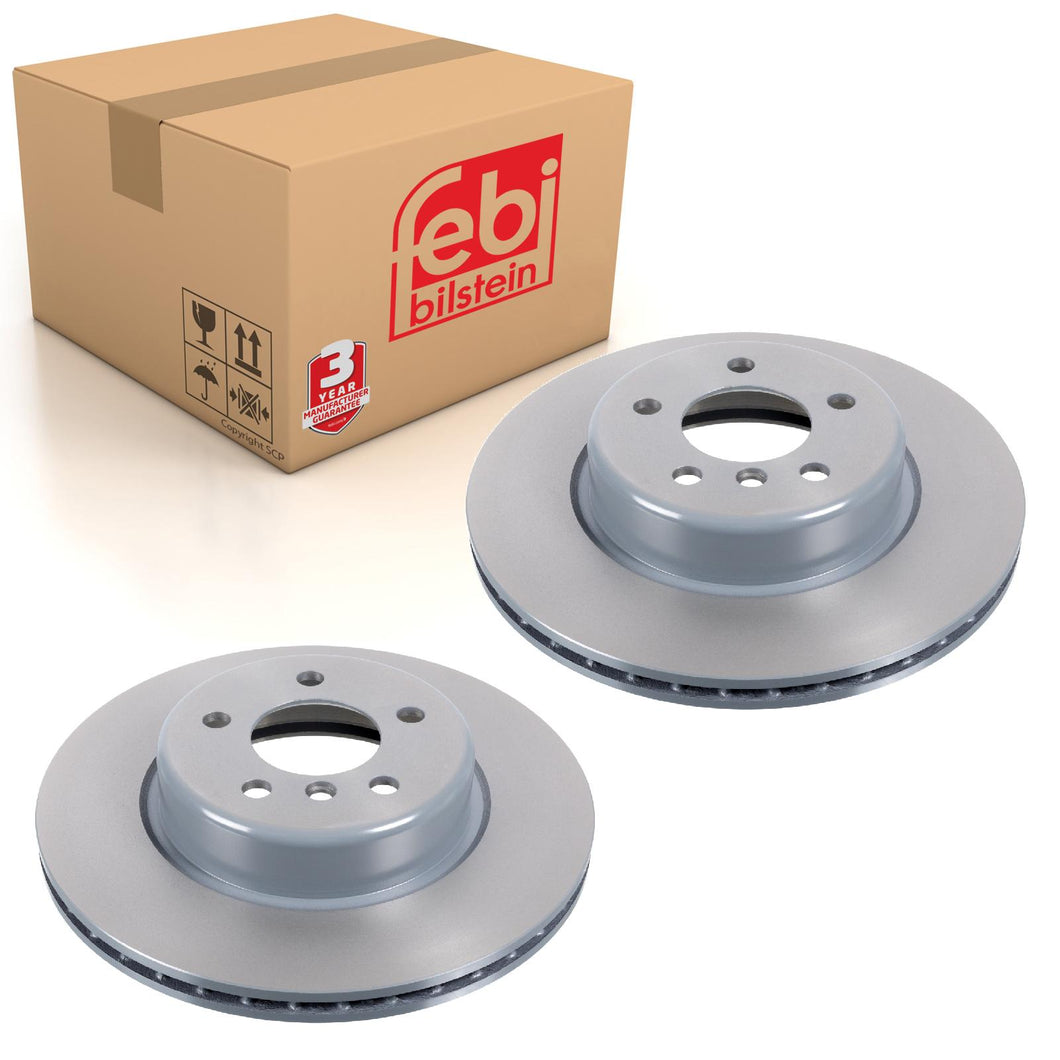 Pair of Front Brake Disc Fits BMW OE 34116794429 Febi 104803
