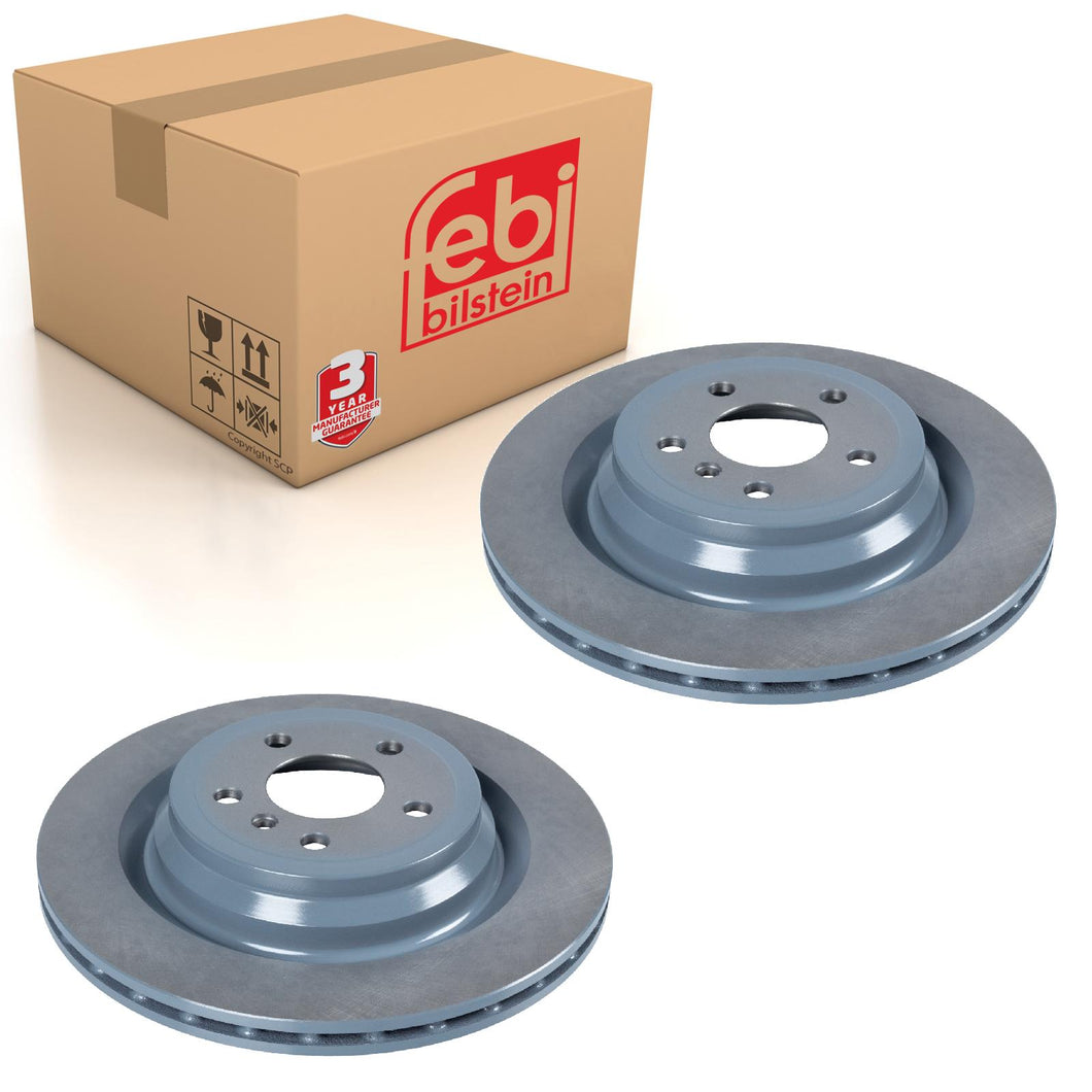 Pair of Rear Brake Disc Fits Mercedes-Benz OE 1664230600 Febi 104854