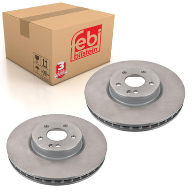 Pair of Front Brake Disc Fits Mercedes-Benz OE 4474210012 Febi 104855