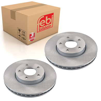 Pair of Front Brake Disc Fits VOLVO OE 31381374 Febi 105718