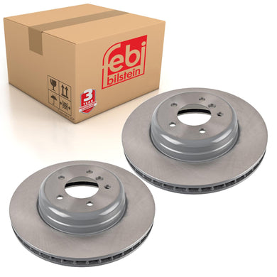 Pair of Front Brake Disc Fits BMW 5 Series OE 34116763824 Febi 105719