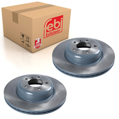 Pair of Front Brake Disc Fits BMW 1 Series 3 Series OE 34116786392 Febi 105729