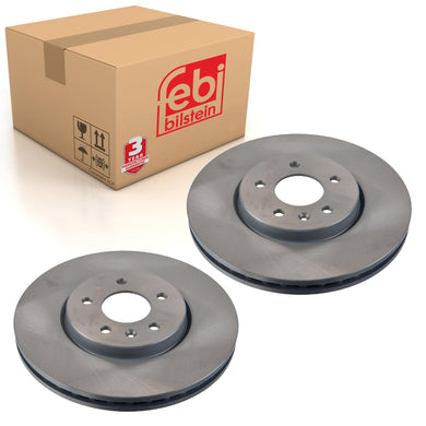 Pair of Front Brake Disc Fits Vauxhall OE 13517853 Febi 105851