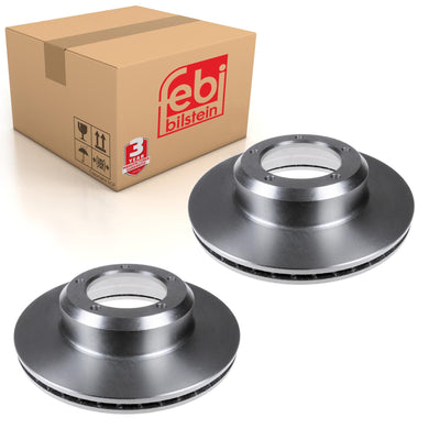 Pair of Front Brake Disc Fits Land Rover OE LR017952 Febi 106297