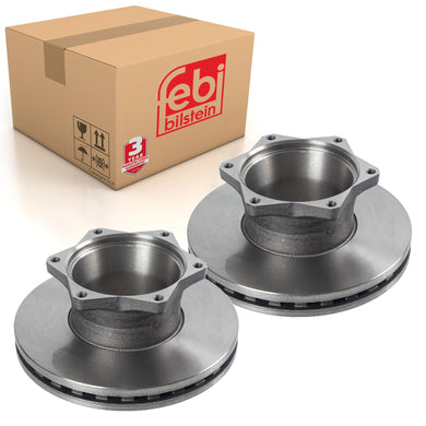 Pair of Brake Disc Fits Mercedes Benz Achsen Mercedes Benz Commercia Febi 106338