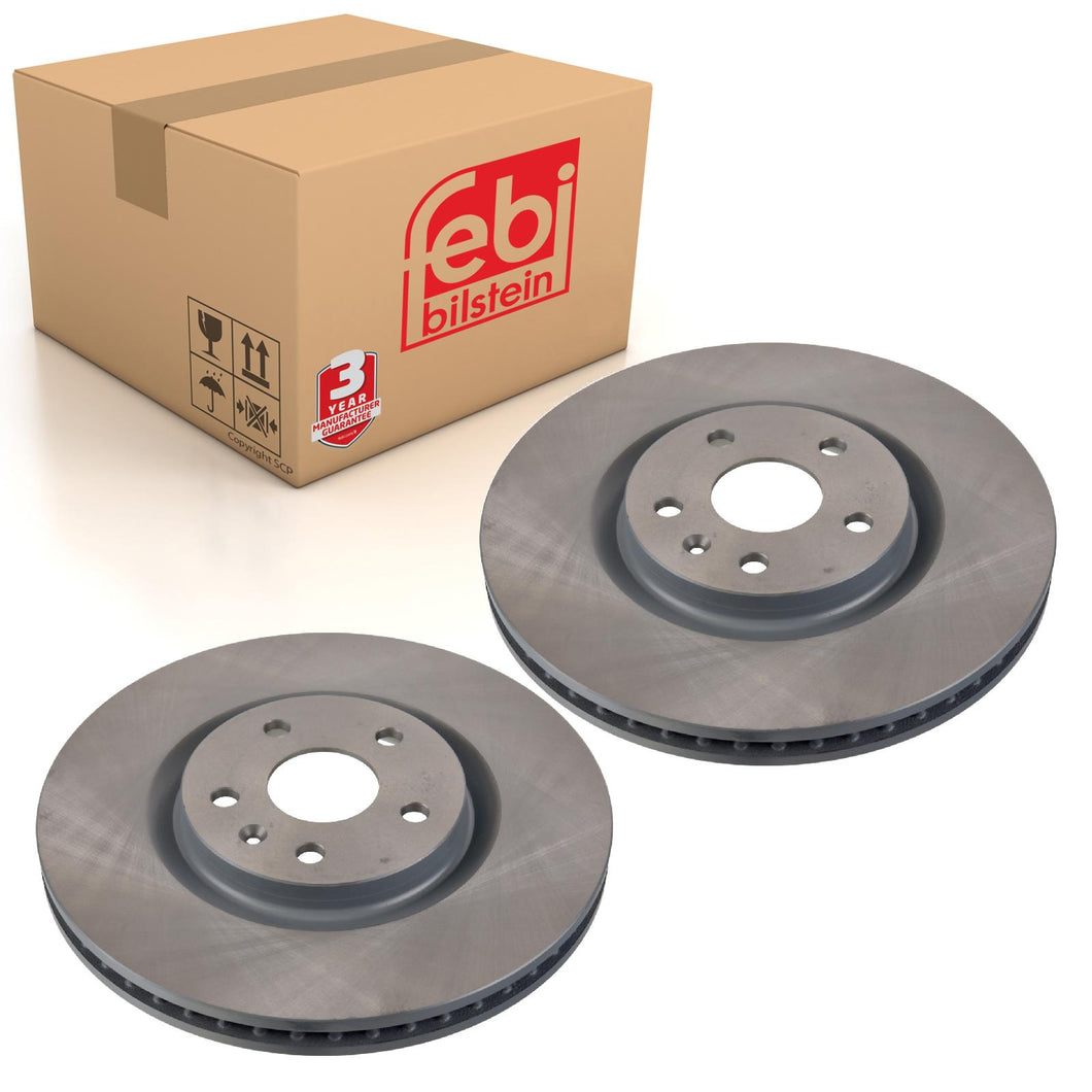 Pair of Front Brake Disc Fits Vauxhall OE 13598064 Febi 106348