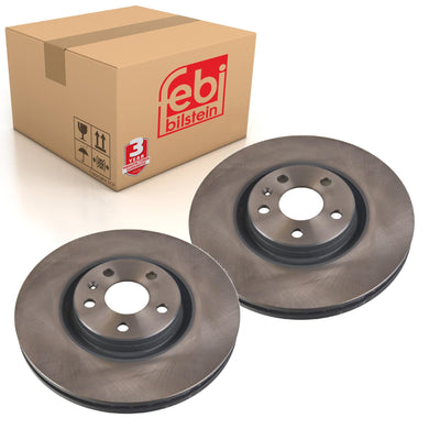 Pair of Front Brake Disc Fits VOLVO OE 32254356SK1 Febi 106352
