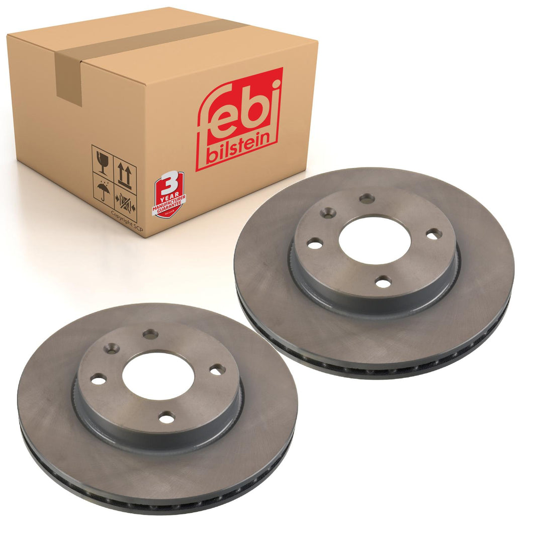 Pair of Front Brake Disc Fits Vauxhall OE 13584676 Febi 106354