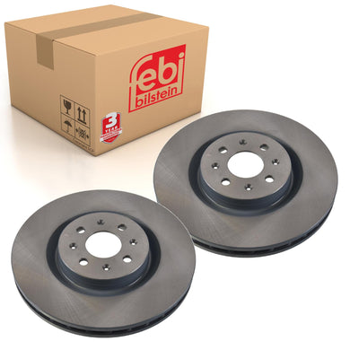 Pair of Front Brake Disc Fits Fiat OE 51822457 Febi 106491