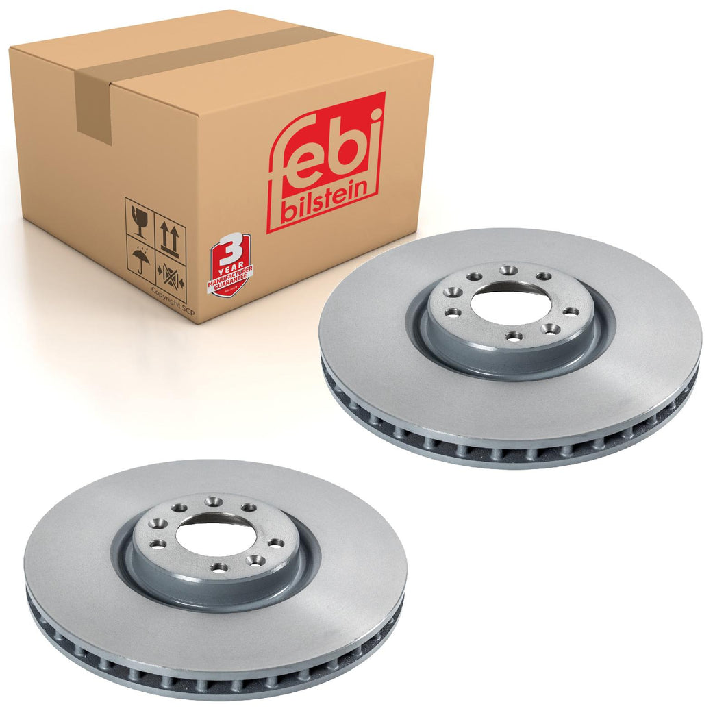 Pair of Front Brake Disc Fits CITROEN OE 424988 Febi 106608