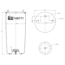Load image into Gallery viewer, Air Spring No Piston Fits Bergische Achsen OE 0542941090 Febi 106771