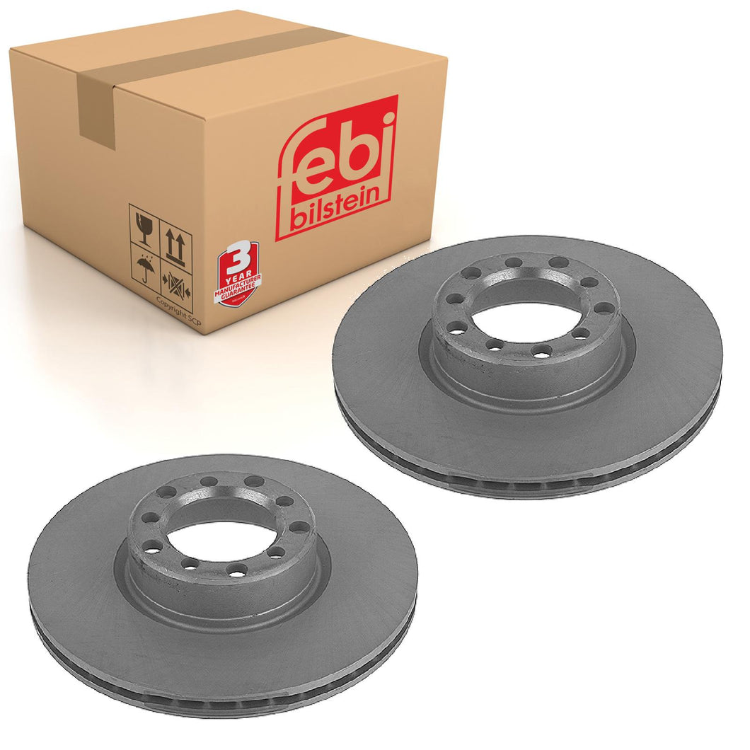 Pair of Front Brake Disc Fits Mercedes Benz S-Class Model 126 Febi 10680