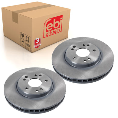Pair of Front Brake Disc Fits Mercedes Benz Model 124 SL 129 Febi 10686