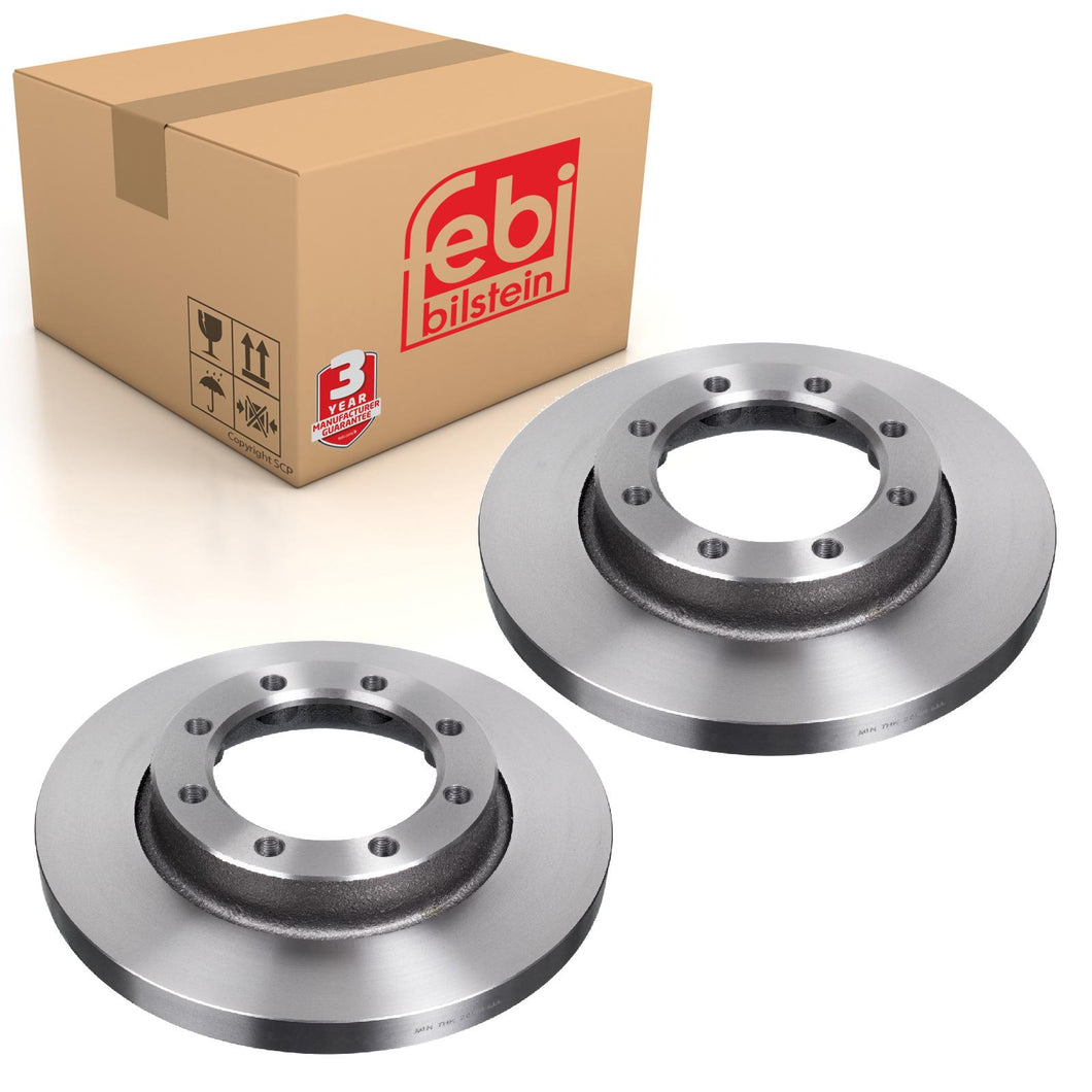 Pair of Brake Disc Fits Mercedes Benz UnimogU OE 4254210012 Febi 10687