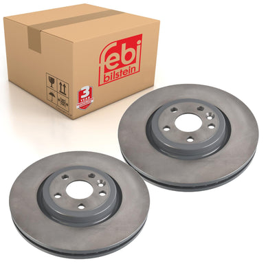 Pair of Brake Disc Fits Jaguar F-Pace AWD OE T4A2342 Febi 107220