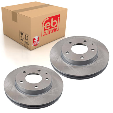 Pair of Front Brake Disc Fits Ford Mazda 626 GE GF GW Capella CG GD E Febi 10726