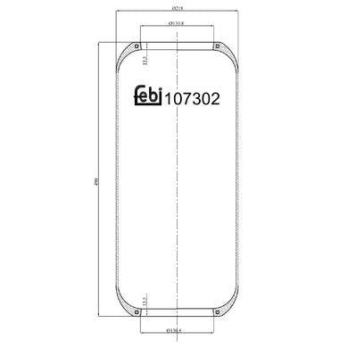 Air Spring No Piston Fits IVECO OE 500055245 Febi 107302