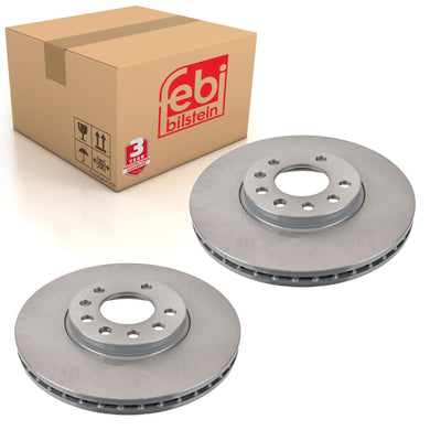 Pair of Front Brake Disc Fits Vauxhall Calibra Vectra Saab 43168 4322 Febi 10748