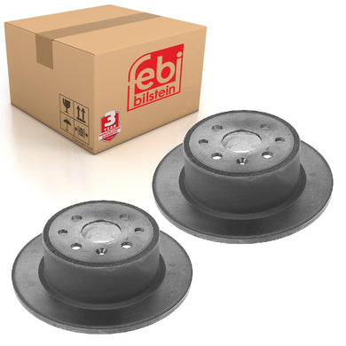 Pair of Rear Brake Disc Fits Vauxhall Calibra Cavalier Vectra A Febi 10749