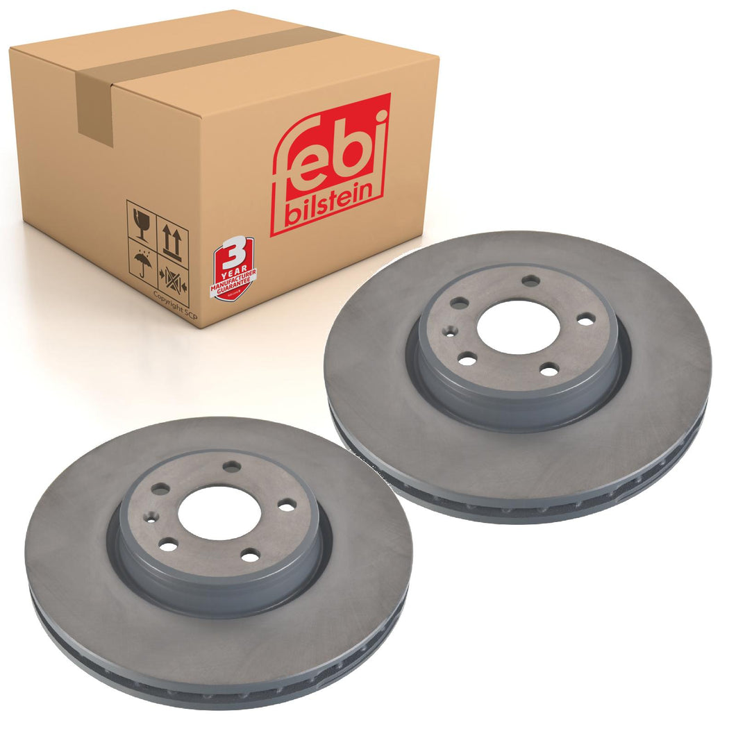 Pair of Front Brake Disc Fits Audi A5 Coupe quattro A5 Sportback qua Febi 107505