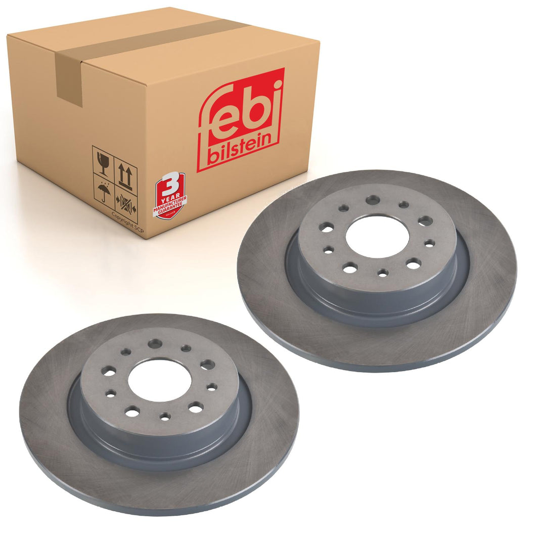 Pair of Brake Disc Fits FIAT 500L Egea Tipo OE 51914664 Febi 107714