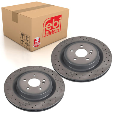 Pair of Rear Brake Disc Fits Mercedes OE 172 423 01 12 Febi 107722