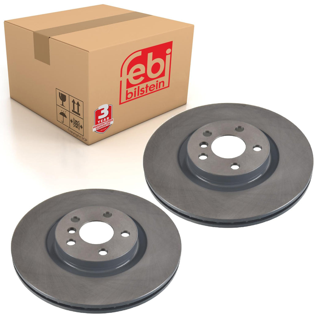 Pair of Front Brake Disc Fits BMW 218 d Gran Tourer 218 d xDrive Gra Febi 107727