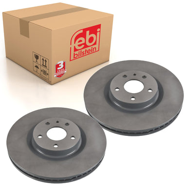 Pair of Brake Disc Fits Ford OE 5343049 Febi 107728