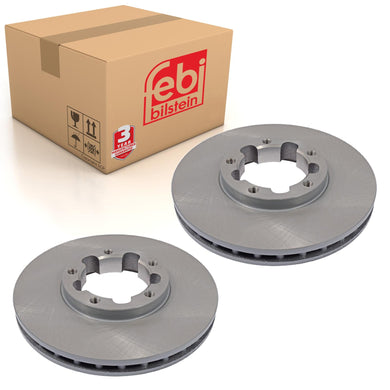 Pair of Brake Disc Fits Nissan Cabstar OE 40206MB600 Febi 107998