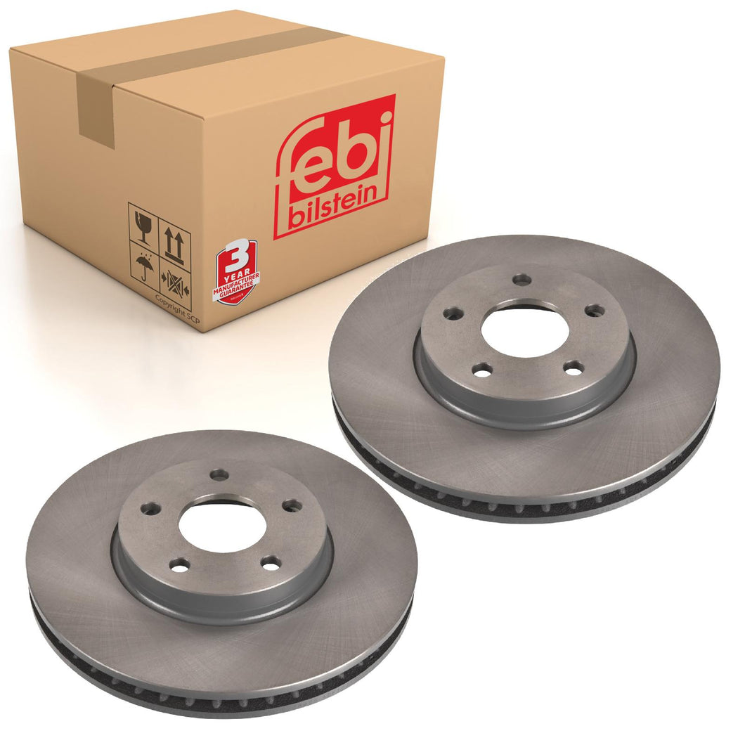 Pair of Brake Disc Fits Ford Focus Turnier OE 2305503 Febi 108192
