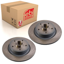 Load image into Gallery viewer, Pair of Brake Disc Inc Wheel Bearing &amp; Abs Sensor Ring Fits Renault Febi 108208