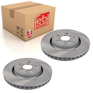 Pair of Front Brake Disc Fits Chrysler OE 68035012AB Febi 108385