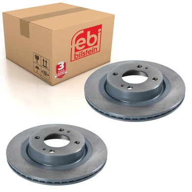 Pair of Brake Disc Fits Mitsubishi Attrage Mirage G4 Space Star Febi 108391