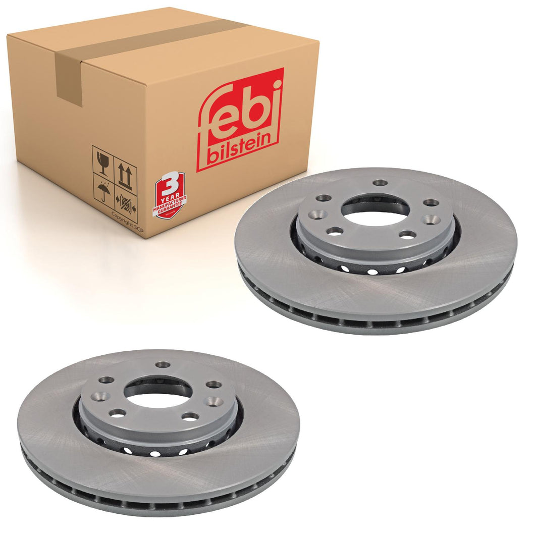 Pair of Front Brake Disc Fits Renault OE 40 20 679 02R Febi 108405