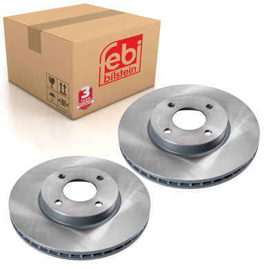 Pair of Brake Disc Fits Nissan Micra Note 4WD Sunny OE 402061HA0A Febi 108407