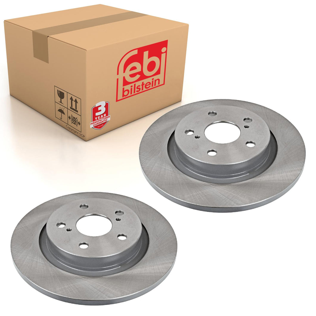 Pair of Brake Disc Fits Toyota Avensis Wagon OE 4243105070 Febi 108412