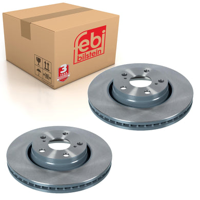 Pair of Brake Disc Fits Toyota Auris Touring Sports Avensis Wagon Ve Febi 108413