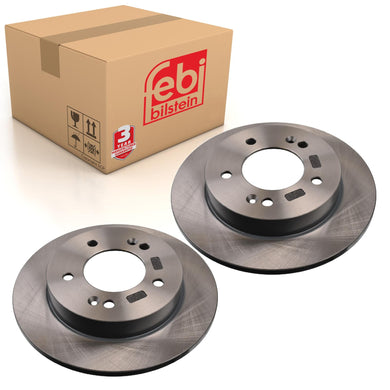 Pair of Rear Brake Disc Fits Kia OE 584111P300 Febi 108432