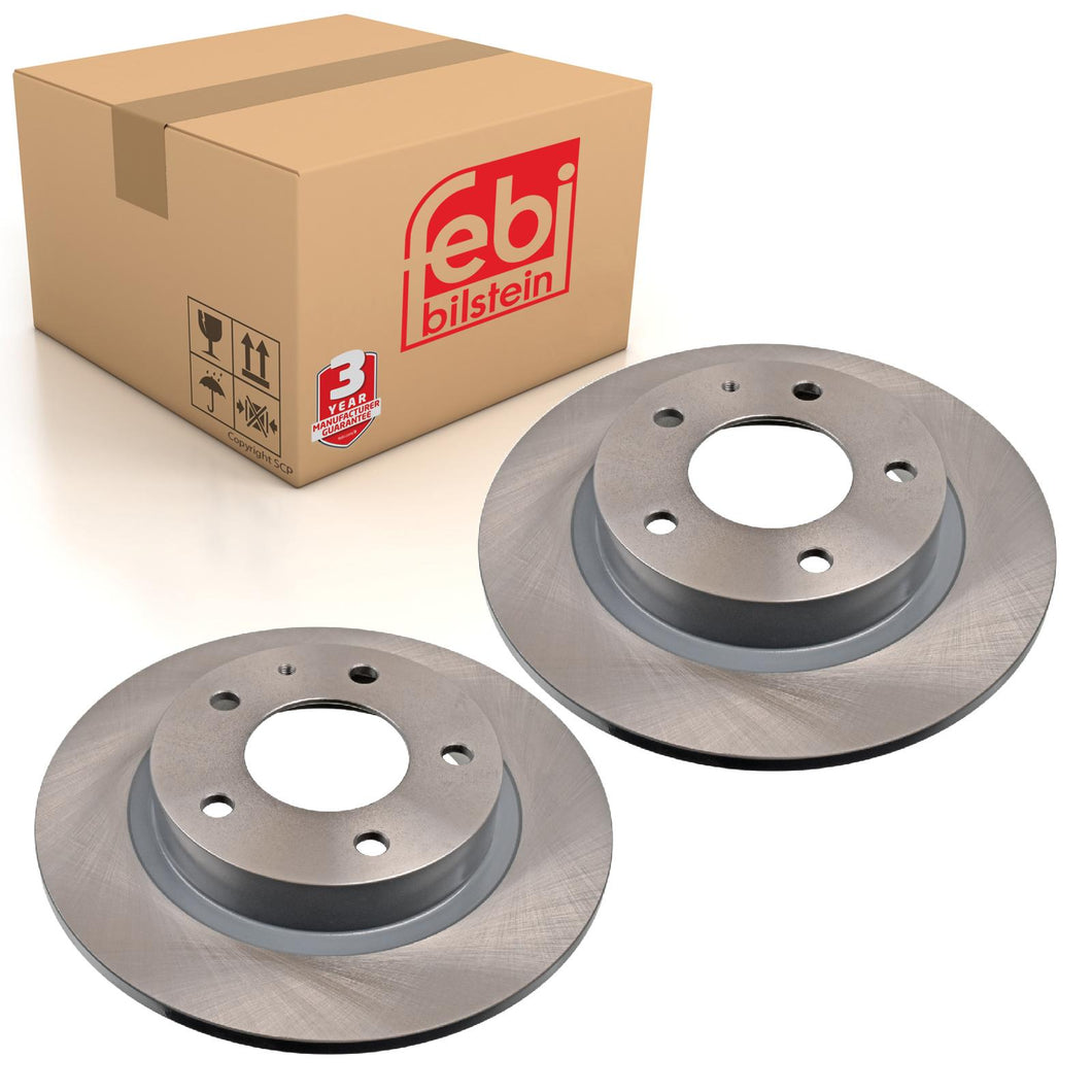 Pair of Rear Brake Disc Fits Mazda OE GTYF26251C Febi 108433