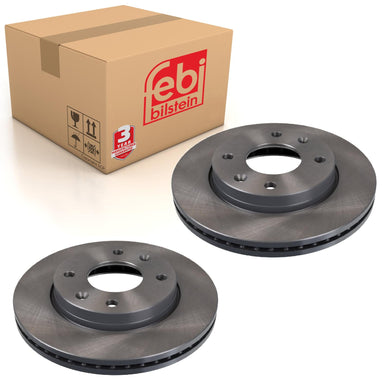 Pair of Brake Disc Fits KIA OE 517122D300 Febi 108449