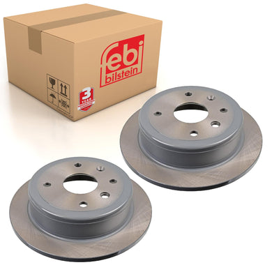 Pair of Brake Disc Fits Chevrolet (GM) Lacetti Nubira OE 96549630 Febi 108451