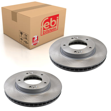 Pair of Brake Disc Fits KIA Sorento 4x4 OE 517123E000 Febi 108452