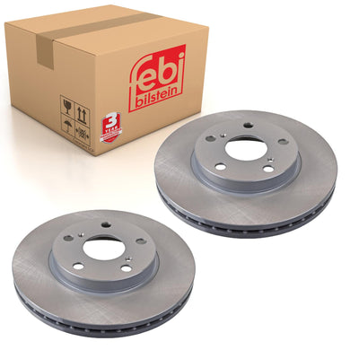 Pair of Brake Disc Fits Toyota Auris Corolla Quest OE 4351202200 Febi 108453