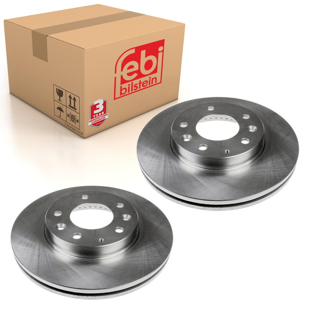 Pair of Brake Disc Fits Mazda 323 F S 626 Wagon Atenza Wagon Mazda6 Febi 108454