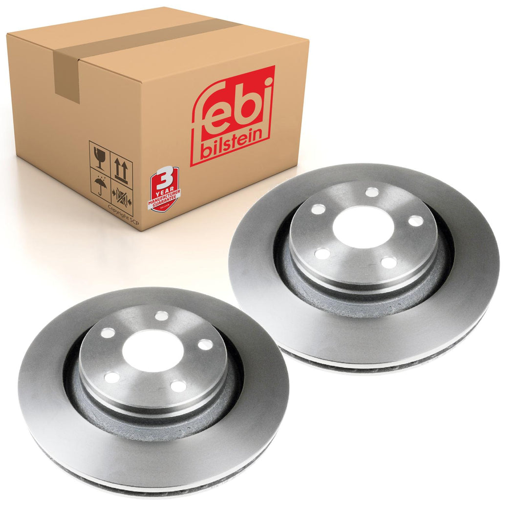 Pair of Front Brake Disc Fits Chrysler OE 68040177AA Febi 108461