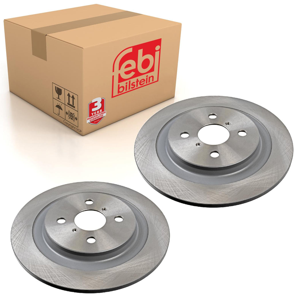 Pair of Rear Brake Disc Fits Toyota OE 424310D060 Febi 108462